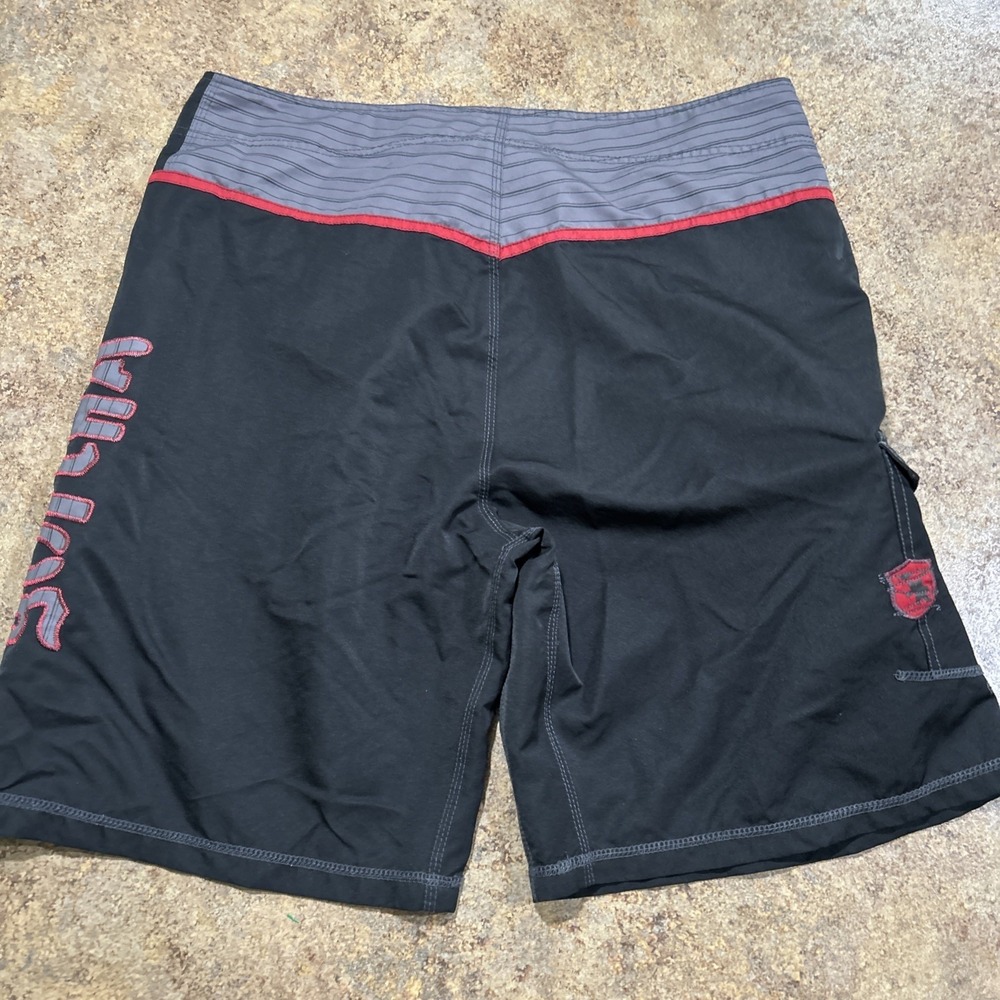 Vintage Y2k Gotcha Boardshorts Size 38 Black Surf Beach Baggy